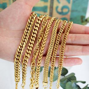 Pulseras de Cadena de Acero Inoxidable Personalizadas al por Mayor, Pulseras y Brazaletes Chapados en Oro de 14k y 18k para Mujer - Product Image 2