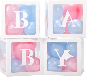 Transparent <b>PVC</b> Custom Name Balloon Box for Birthday Party Decorations-Waterproof & Durable - Product Image 1