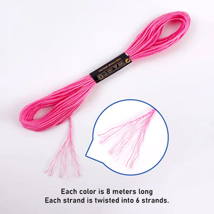 Fil <span class=keywords><strong>à</strong></span> broder 100% coton haute ténacité, 36 couleurs arc-en-ciel, fil teint pour <span class=keywords><strong>couture</strong></span> et point de croix, fournitures d'artisanat - Product Image 2