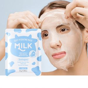 Masque en tissu hydratant soyeux au lait LAIKOU au collagène pour une peau plus repulpée – Produits de soin hydratants sans FWA – Masque de soin du visage - Product Image 1