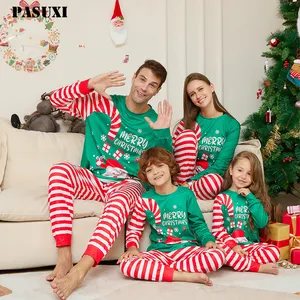 帕苏西家庭圣诞睡衣2023妈妈儿童睡衣妈妈女儿配套套装男孩女孩儿童睡衣衣服