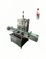 Ligne de remplissage automatique pour bouteilles de liquides : eau, liquide vaisselle, lessive en gel, savon liquide pour les mains, produits cosmétiques