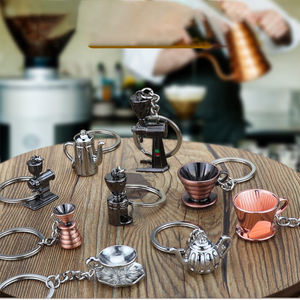 LLavero de Metal con logotipo personalizado, regalo de Barista, Serie de tazas para amantes del café - Product Image 2