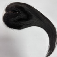 Siap Kirim Topper Rambut Wanita 6X6 Inch Silk Top HD Lace PU Base Medium Density, Dapat Disesuaikan, Terlihat Alami Seperti Kulit Kepala Asli