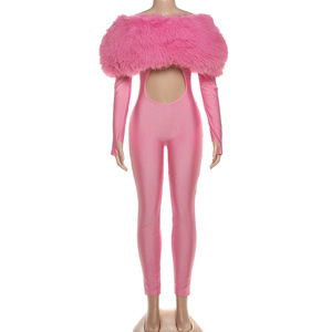 Großhandel Neuheiten Mode Beliebte Pelze Plüsch Einteiliger Spiel anzug Overall - Product Image 3