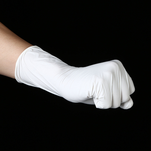 Gants en nitrile blancs jetables sans poudre de qualité alimentaire pour le nettoyage de la cuisine à domicile, le jardinage et la cuisine - Product Image 3