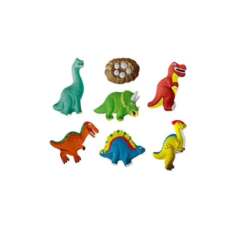 2022 Neuankömmling 6PCS Mal pflaster hausgemachte DIY Zeichnung spielzeug für Kinder Graffiti Dinosaurier Spielzeug Archäo logische Färbung Set