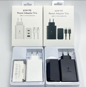Cargador Adaptador USB C de Carga Rápida PD de 65W, Triple Puerto (2 Tipo C, 1 USB), Set 2 en 1 con Cable, Enchufe US EU UK, Venta al por Mayor - Product Image 2