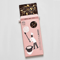Emballages de barres chocolatées en carton écologiques, personnalisés, avec laminage mat, gaufrage, réutilisables, imperméables, de haute qualité, adaptés aux aliments