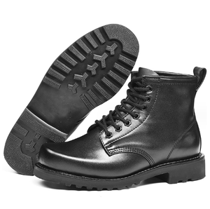 Botas de Tobillo HBA01 de Cuero Negro, Botas de Combate para Invierno y Desierto - Product Image 2