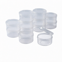Boîte de rangement ronde en plastique recyclable à haute transparence avec couvercle pour l'organisation des montres et des petites pièces