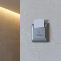 Interrupteur mural intelligent à économie d'énergie 220V 40A avec lecteur de carte 13.56MHz pour contrôle d'accès de chambre d'hôtel