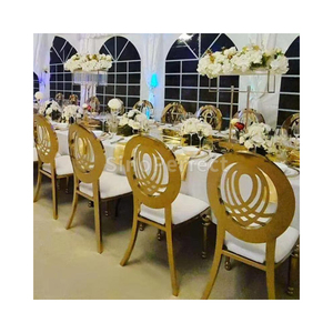 Nuevo Producto: Sillas de Acero Inoxidable Doradas con Respaldo Redondo para Salones de Boda, en Venta en China - Product Image 1