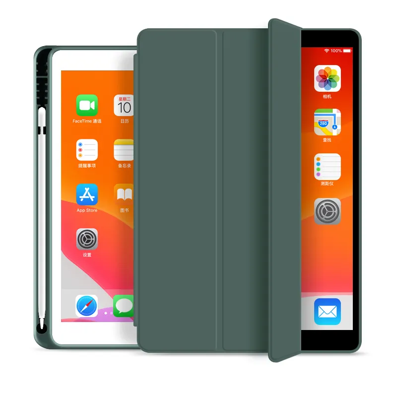 Funda para tableta IPad de 10,2 pulgadas con suspensión y activación automáticas hecha de material de PU duradero Compatible con 7th 8th 9th Generation