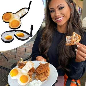 2026 Hete Verkoop Omelet Maker Penisvorm Eierstroper Pannenkoekvormen Roestvrijstalen Eierring - Product Image 6