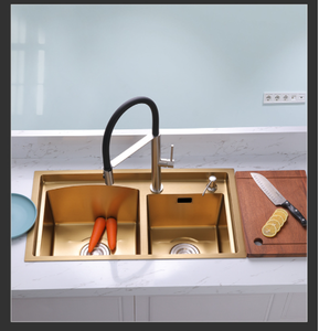 Ordine all'ingrosso NSF certificata 40 pollici doppia ciotola lavello 304 acciaio inossidabile fatto a mano prova di graffio 5000 unità mensile - Product Image 5