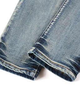 <span class=keywords><strong>Jeans</strong></span> Elasticizzati da <span class=keywords><strong>Uomo</strong></span> di Alta Qualità, <span class=keywords><strong>Blu</strong></span> Chiaro, con Effetto Spell Color, Strappi e Patch, Modello Skinny e Dritto - Product Image 6