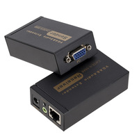 Extensor de señal de audio y VGA de 100M sobre RJ45 Cat5/6 UTP Cable de red Proyector Monitor de computadora Altavoz HDTV Aplicaciones de cámara