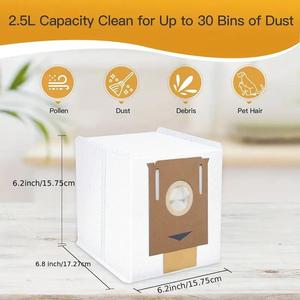 Sac à poussière T8 pour ECOVACS <span class=keywords><strong>Deebot</strong></span> T8AIVI/T8Max/N8Pro <span class=keywords><strong>Plus</strong></span>/N8Pro/DX93/DDX96/N10 <span class=keywords><strong>Plus</strong></span> Robot aspirateur sacs à poussière pour Yeedi Vac - Product Image 2