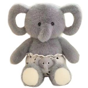 Giocattoli di Peluche all'Ingrosso: Orsacchiotto Morbido e Carino, Elefante Viola con Pannolino Rimovibile, Giocattoli di Peluche Animali Imbottiti - Product Image 5