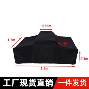 Housse de remorque en tissu Oxford noir 210D 140x120x40cm, imperméable, coupe-vent, protection UV, housse de tente de toit - Product Image 4