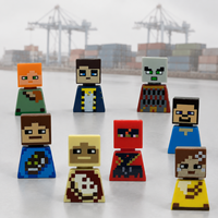 Nuevo Set de Figuras de Acción de Bloques de Construcción, Colección de Guerreros Heroicos de Blocky World, Mejora el Razonamiento Lógico, Juego de Bloques