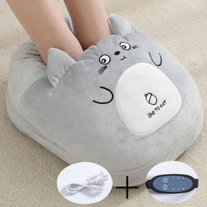 Scaldapiedi Elettrico Intelligente con Tappetino Riscaldante in Peluche e <span class=keywords><strong>Telecomando</strong></span> per Regolazione della Temperatura, Ideale per Casa e Ufficio in Inverno - Product Image 1