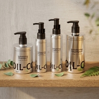 Brume capillaire, lotion, shampoing, flacon pompe sans air noir mat écologique de qualité supérieure