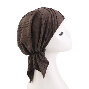 <span class=keywords><strong>Foulard</strong></span> plissé doux pré-noué pour femmes, bonnets <span class=keywords><strong>chimio</strong></span>, turbans, chapeaux pour le cancer, bonnets de nuit, couvre-cheveux, écharpes - Product Image 3