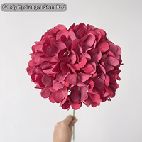 Fleurs d'hortensia HGA à prix d'usine, aspect naturel, en soie artificielle, pour la décoration de tables de réception de mariage et de salons.