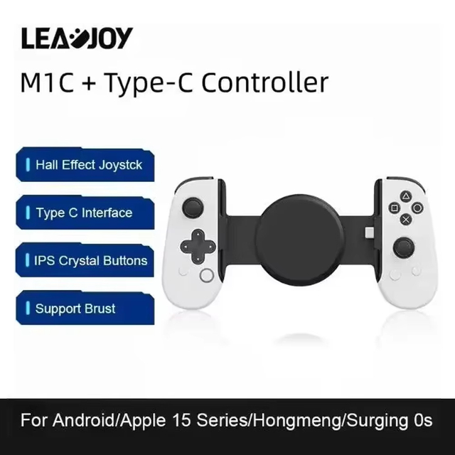 Leadjoy M1C+ Gamepad Game Controller for Mobile 3ds Simulator Cloud Game Hall Effect Joystick No Delay Type-C New Authentic