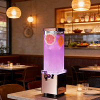 Nouveauté Distributeur de boissons éclairé par LED - Tour à bière en acier inoxydable avec robinet
