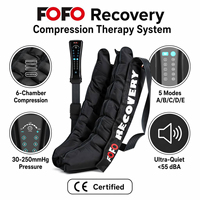 Masseur de compression d'air pour jambes FOFO/OEM FO3003C, 5 modes, 30-250 mmHg, contrôleur numérique portable, contrôle de la durée, pour le sport