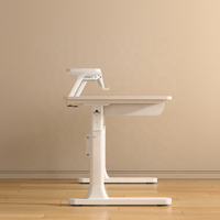 Offre Spéciale électrique à moteur unique bureau d'ordinateur assis à debout cadre blanc hauteur réglable caractéristiques de stockage Table de bureau en métal