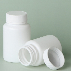 Trắng HDPE thuốc container 15ml 50ml dưới Pill chai vít <span class=keywords><strong>cap</strong></span> Capsule 100ml 150ml 60ml 100ml bao bì chất lỏng <span class=keywords><strong>PP</strong></span> - Product Image 3