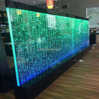 Écran de séparation en rideau d'eau LED RVB coloré - Fontaine d'eau décorative pour restaurant, hôtel, salon