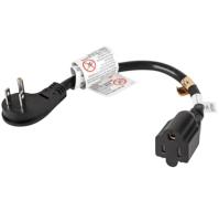 1 pie 1625W 13A UL SJT 16AWG enchufe plano cable de extensión resistente adaptador de ángulo de 90 grados cable de extensión de alimentación, listado UL