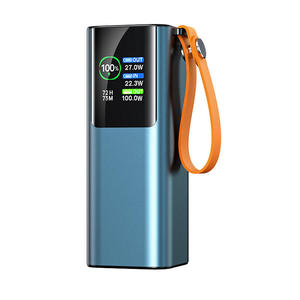 พาวเวอร์แบงค์ 20000mAh 100W ชาร์จเร็ว พร้อมสายชาร์จแบบยืดหดได้ หน้าจอ LED สาย Type C ในตัว สำหรับ Android - Product Image 2