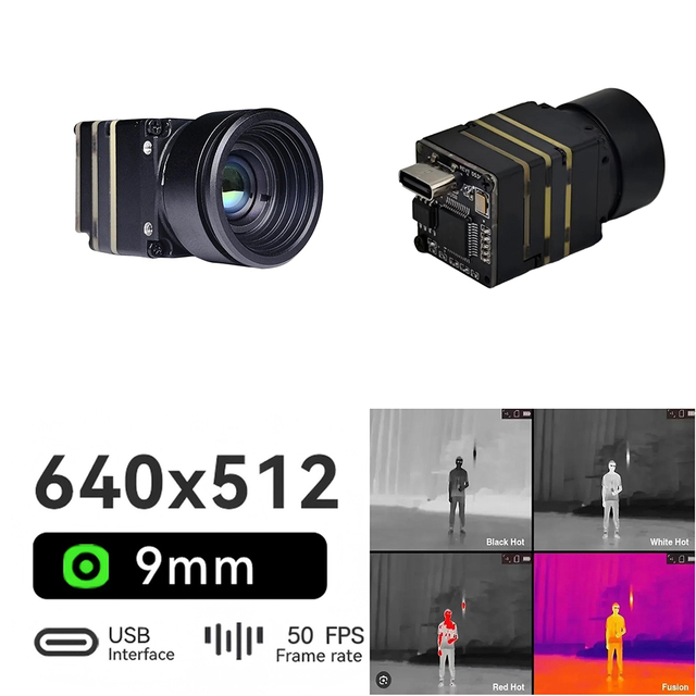 XFlight Hobby 640X512 384X288 256X192 9.1MM Lens Thermal Camera for FPV Drone with Type-c CVBS Analog Interface Camera Module