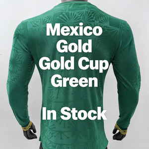 Camiseta de Fútbol Verde de Manga Larga de la Copa Oro de México 100% Auténtica en Existencia Directo de Fábrica Calidad Tailandesa - Product Image 1