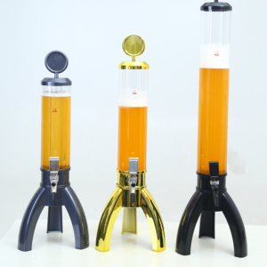 Dispensador de jugo de bebida de torre de cerveza de vino de mesa con luces LED brillantes de colores para Bar, fiesta, dispensador de cerveza de barril - Product Image 1