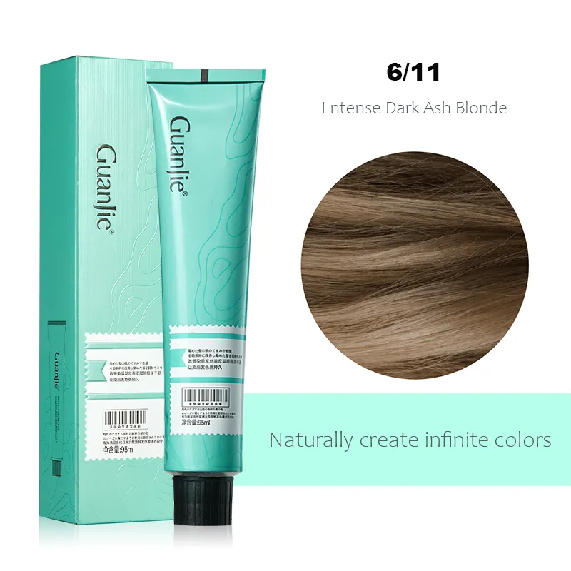 Plancha de tinte para el cabello de 43 colores, tinte para el pelo orgánico nutritivo y permanente, 6/11