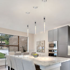 Lustre cylindrique en laiton et cristal, style nordique simple, pour décoration intérieure, idéal pour salle de conférence - Product Image 5