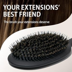 Private Label Wet Paddle ABS Wig Detangle <strong>Blowdry</strong> <strong>Brush</strong> Set Luxury Custom Logo Boar Bristle Hair Extension <strong>Brush</strong> for Women - Product Image 2