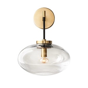 Appliques Murales Chromées Artisanales en Laiton et Cuivre, Lumière Blanche Chaude 3000K, pour Décoration Intérieure de Chambre, Salon, Hôtel - Product Image 1