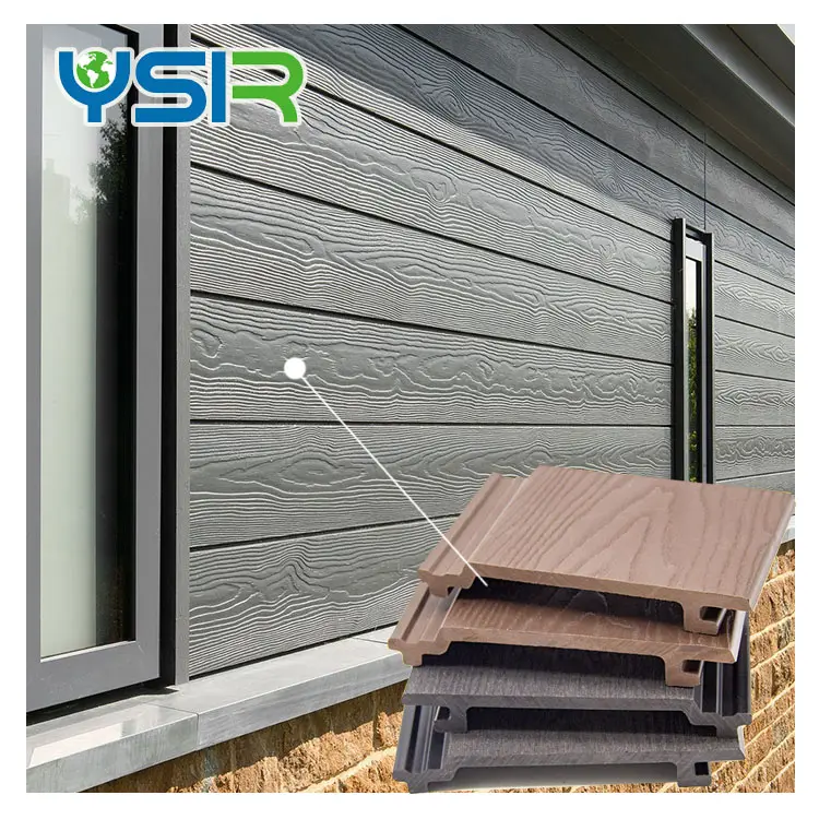 Proteção ambiental verde parede painel Fireproof Outdoor madeira plástico composto Wpc parede painel