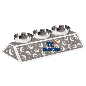 Hot Selling Bowl Set for Holiday Ramadan Eid <b>Supplies</b> Mother of Pearl Base With Metal Bowl Set Mother of Pearl Stand - Product Image 2