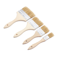 Pinceaux à peinture personnalisés avec logo, pinceaux professionnels à manche en bois, ensemble de pinceaux à peinture avec virole en acier inoxydable