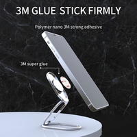 Support de téléphone pliable flexible en alliage de zinc ultra-fin, anti-corrosion, réglable en hauteur, avec adhésif arrière, directement de l'usine