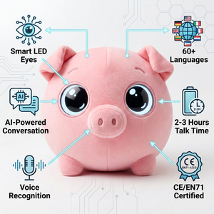 Juguete de Peluche de Cerdo Inteligente con IA, Diseño Personalizado ODM, Compañero Emocional para Guarderías, Desarrollo de Habilidades Sociales, Juego Interactivo Educativo Temprano - Product Image 4